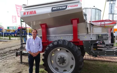 La nueva fertilizadora de arrastre de Syra, una de las atracciones de Expoagro